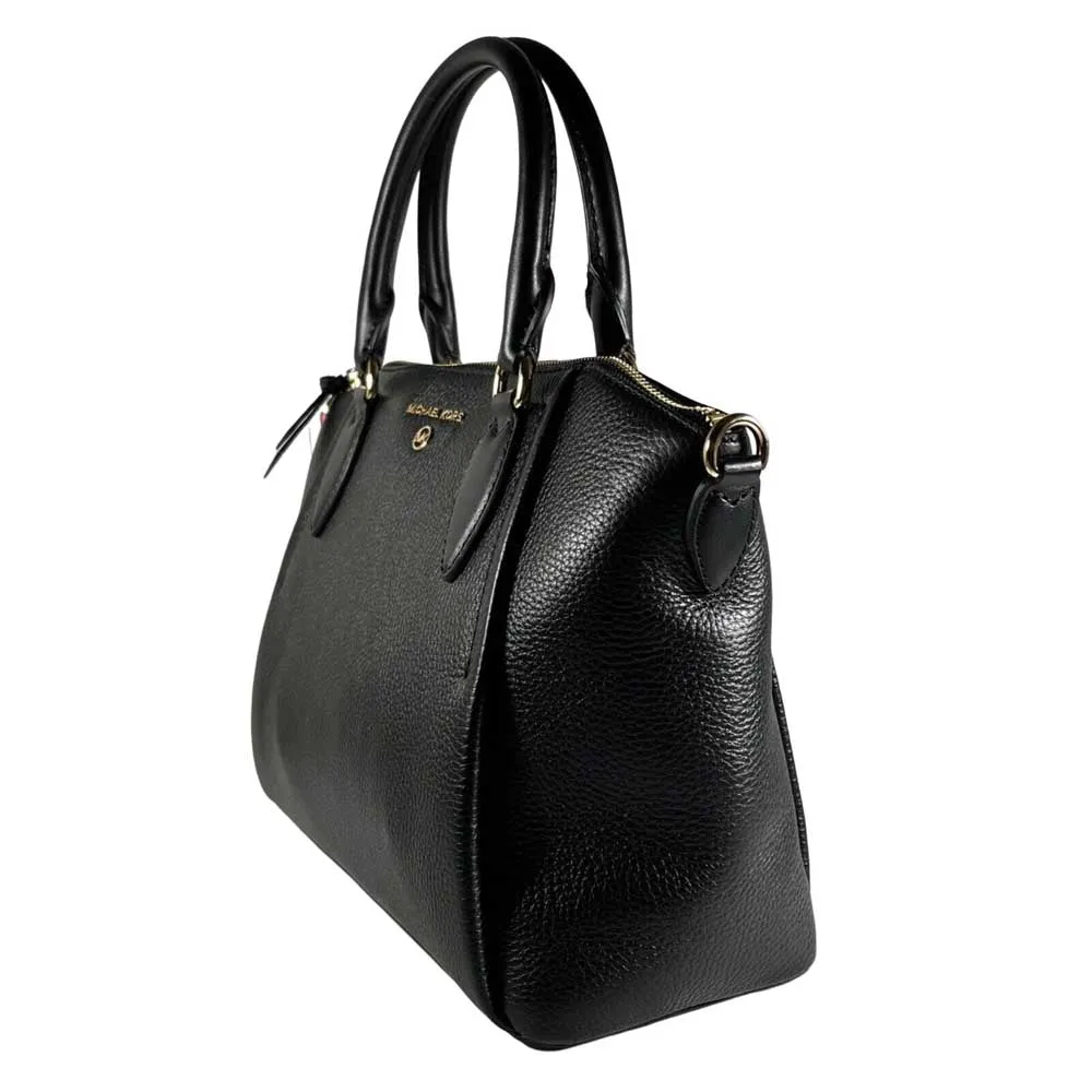 Michael Kors Sienna Peled Leather Tote Bag, Black