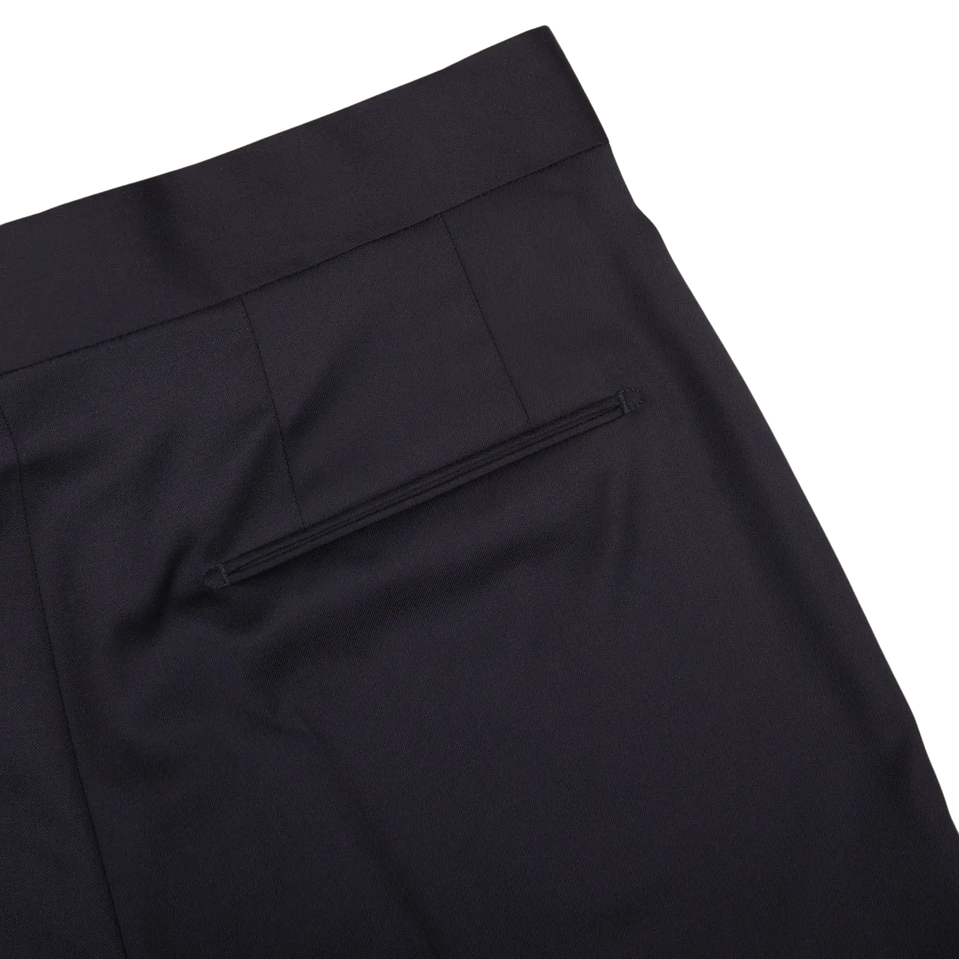 Midnight Navy Super 110s Wool Pleat Trousers