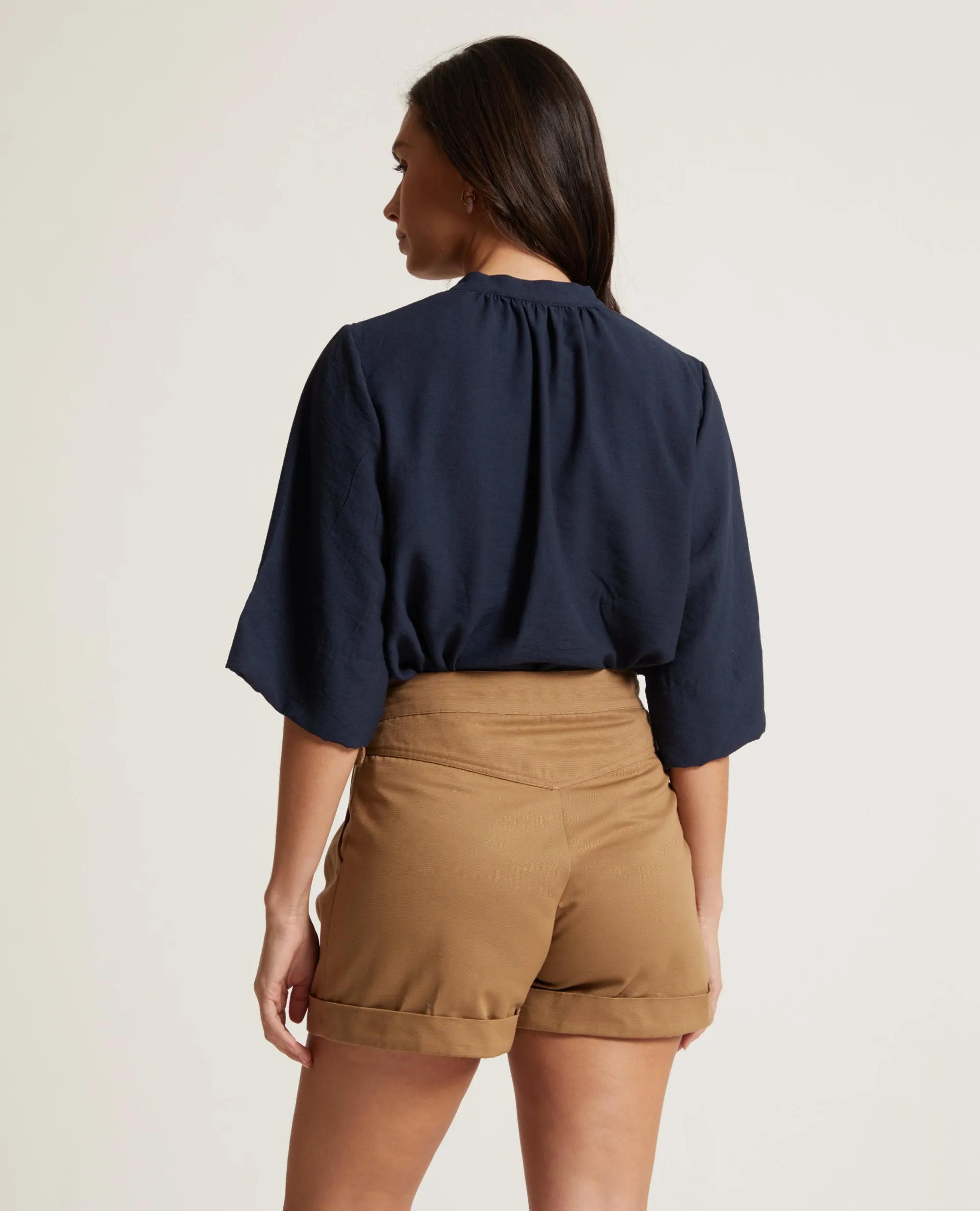 Mino | High Waisted Pleated Shorts