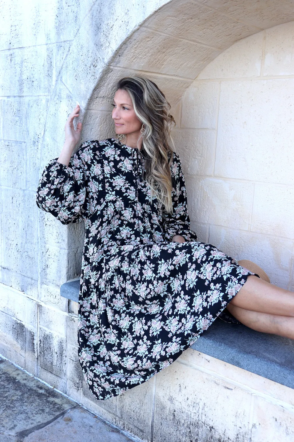 Noella Boho Puffy Sleeve Dress