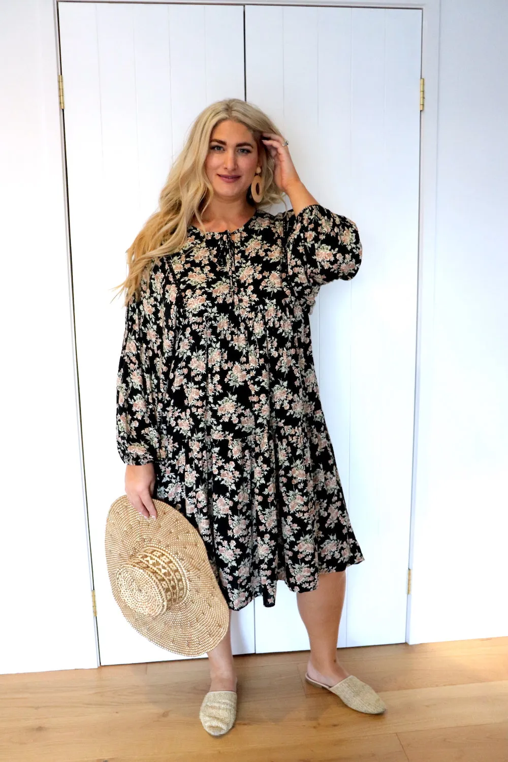 Noella Boho Puffy Sleeve Dress