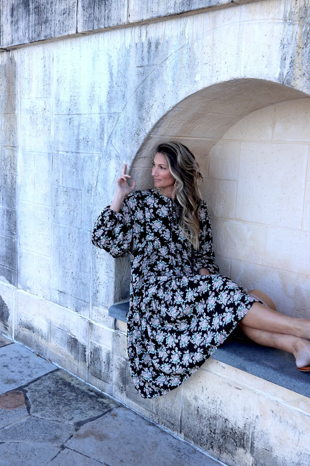 Noella Boho Puffy Sleeve Dress