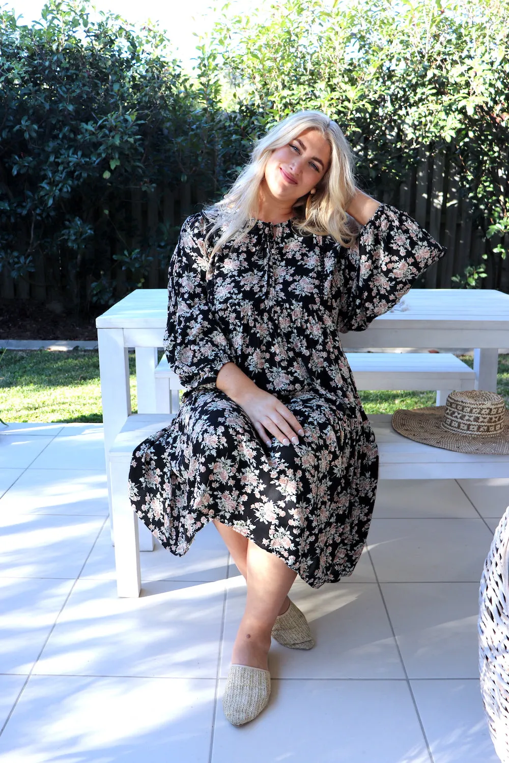 Noella Boho Puffy Sleeve Dress