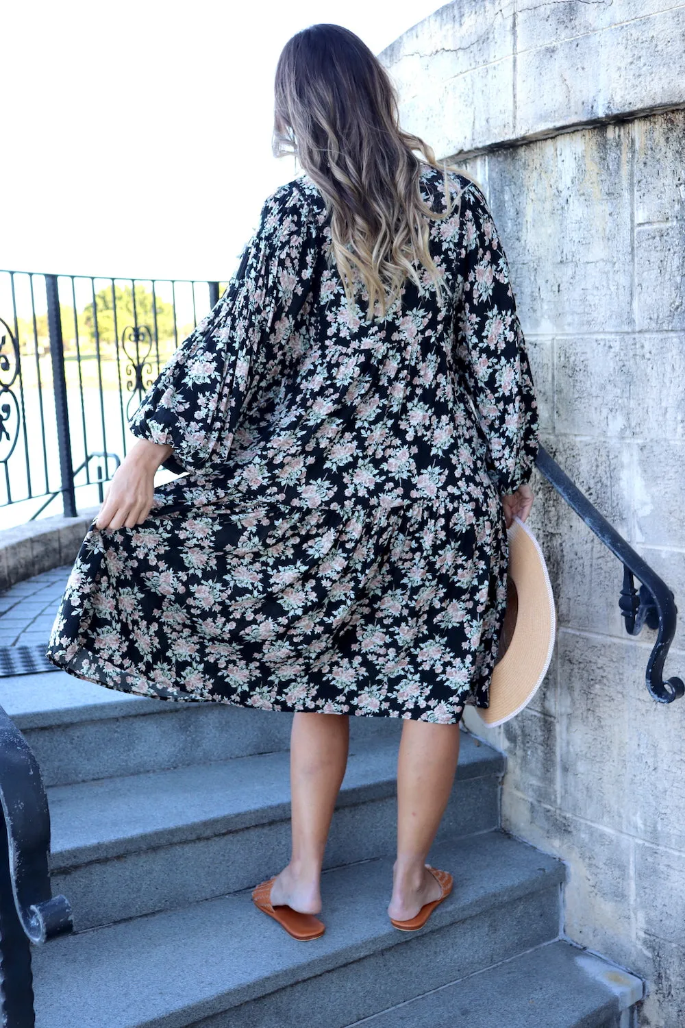 Noella Boho Puffy Sleeve Dress