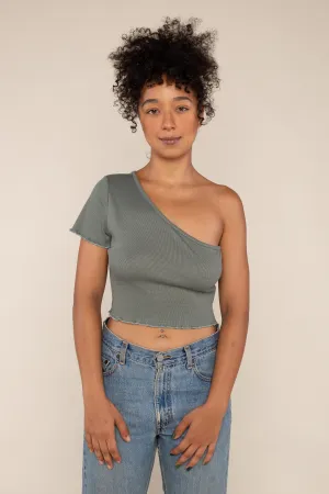 One Shoulder Rib Top