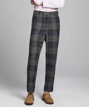 Oversized Check Sack Suit Pant in Charcoal