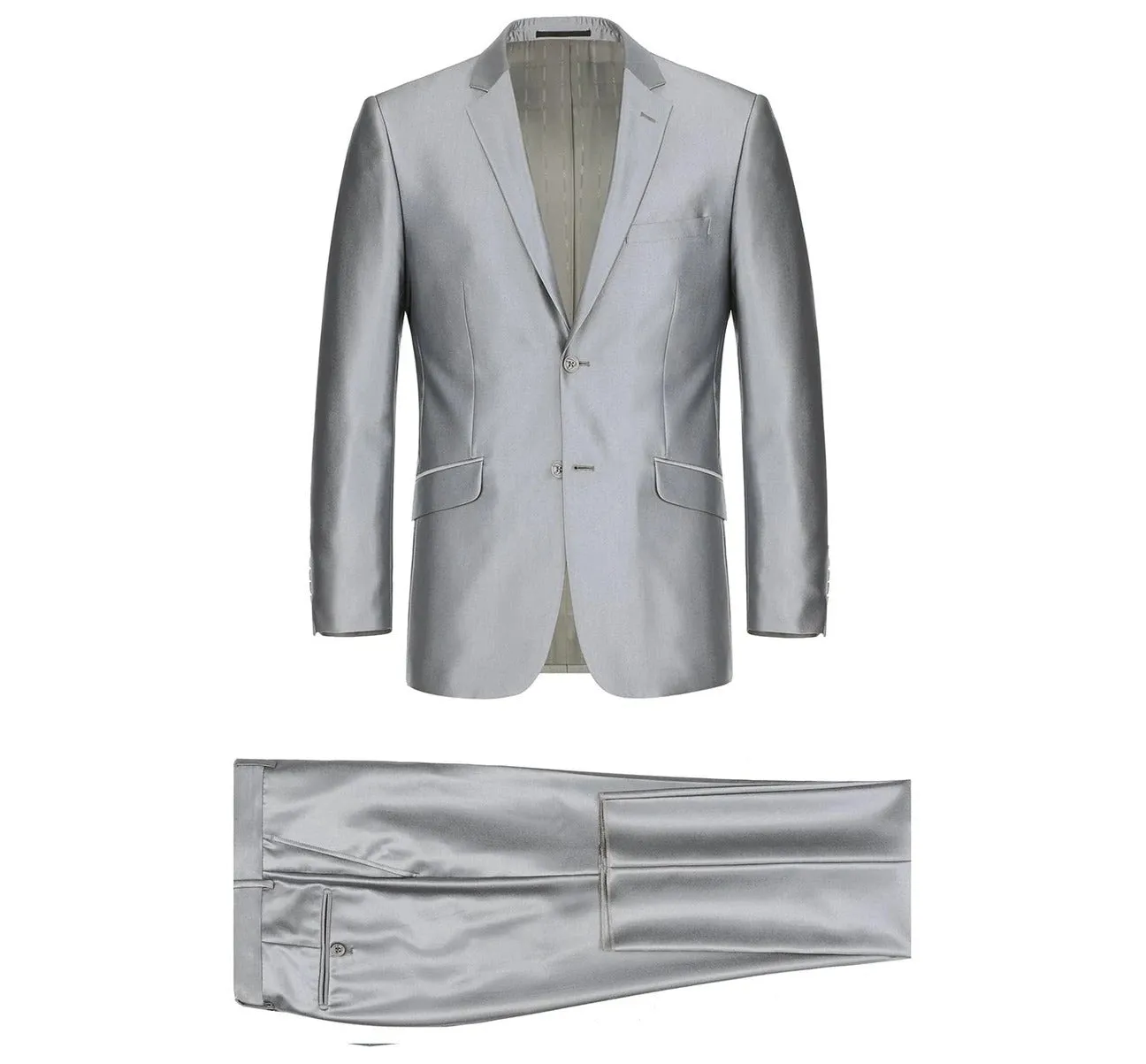 RENOIR Sharkskin Classic Fit Italian Styled Two Piece Suit 207-2
