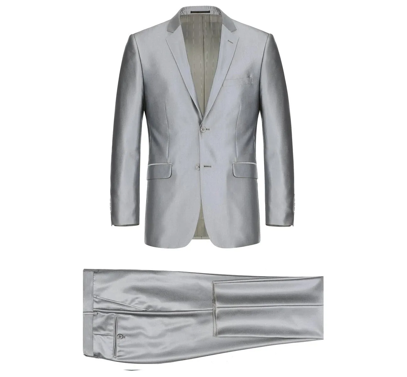 RENOIR Sharkskin Classic Fit Italian Styled Two Piece Suit 207-2