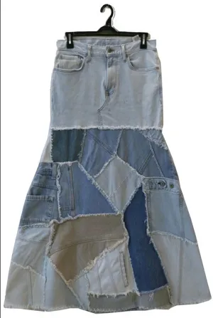 Reworked Ladies Levis Denim Skirt made using Ladies Levis Vintage Pants, Style # CR060.