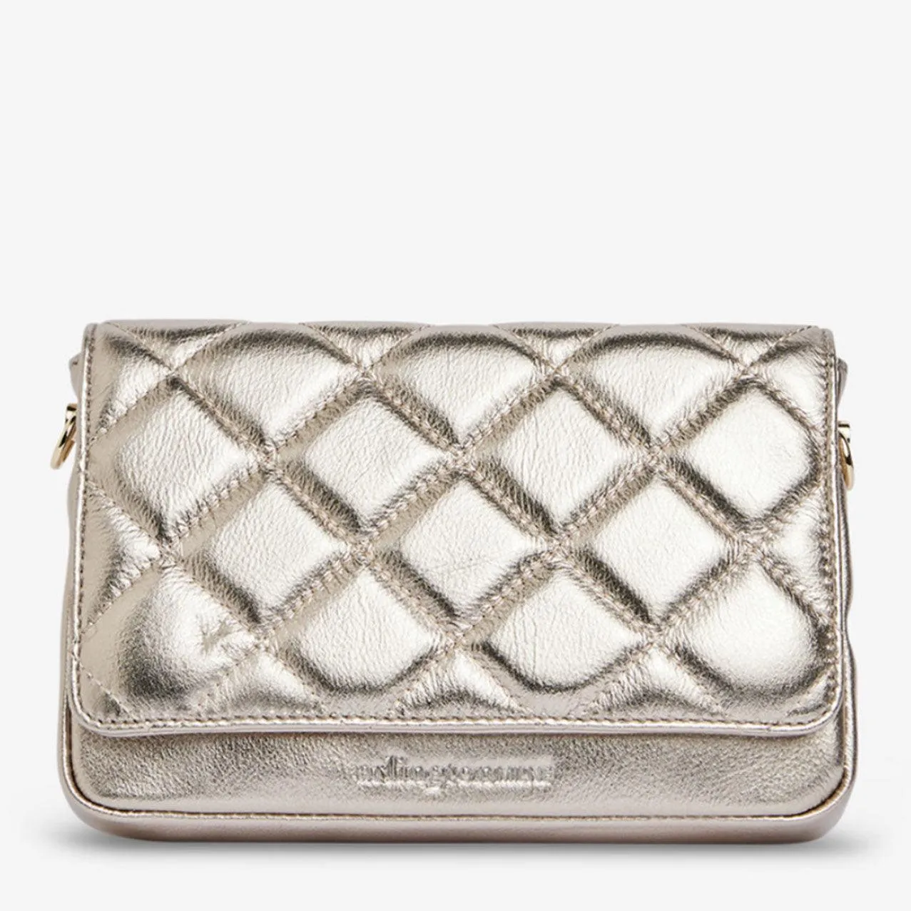 Sarah Crossbody | Quilted Gold