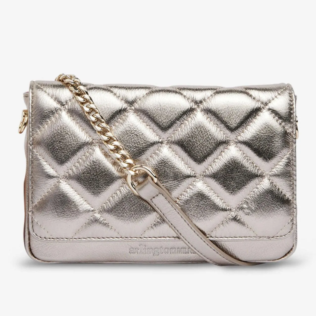 Sarah Crossbody | Quilted Gold