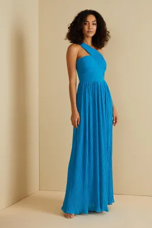 Skye Deep V Pleated Gown