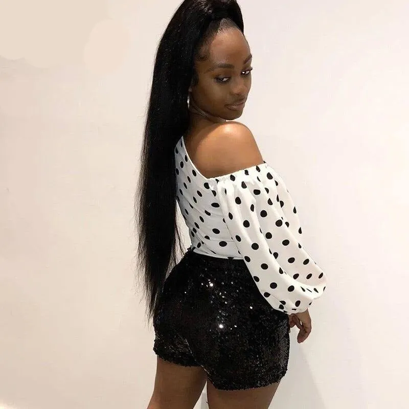 TEEK - One Shoulder Polka Blouse