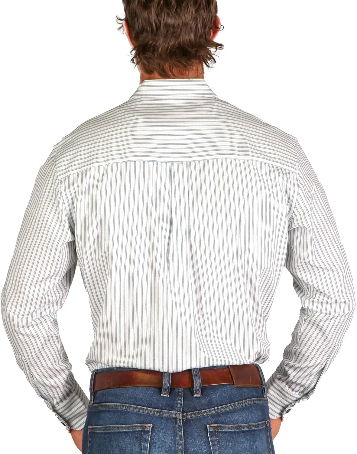 Traditional Irish Grandfather Shirt, Men's Casual Long Sleeve Button Down Collarless Dress Shirt
