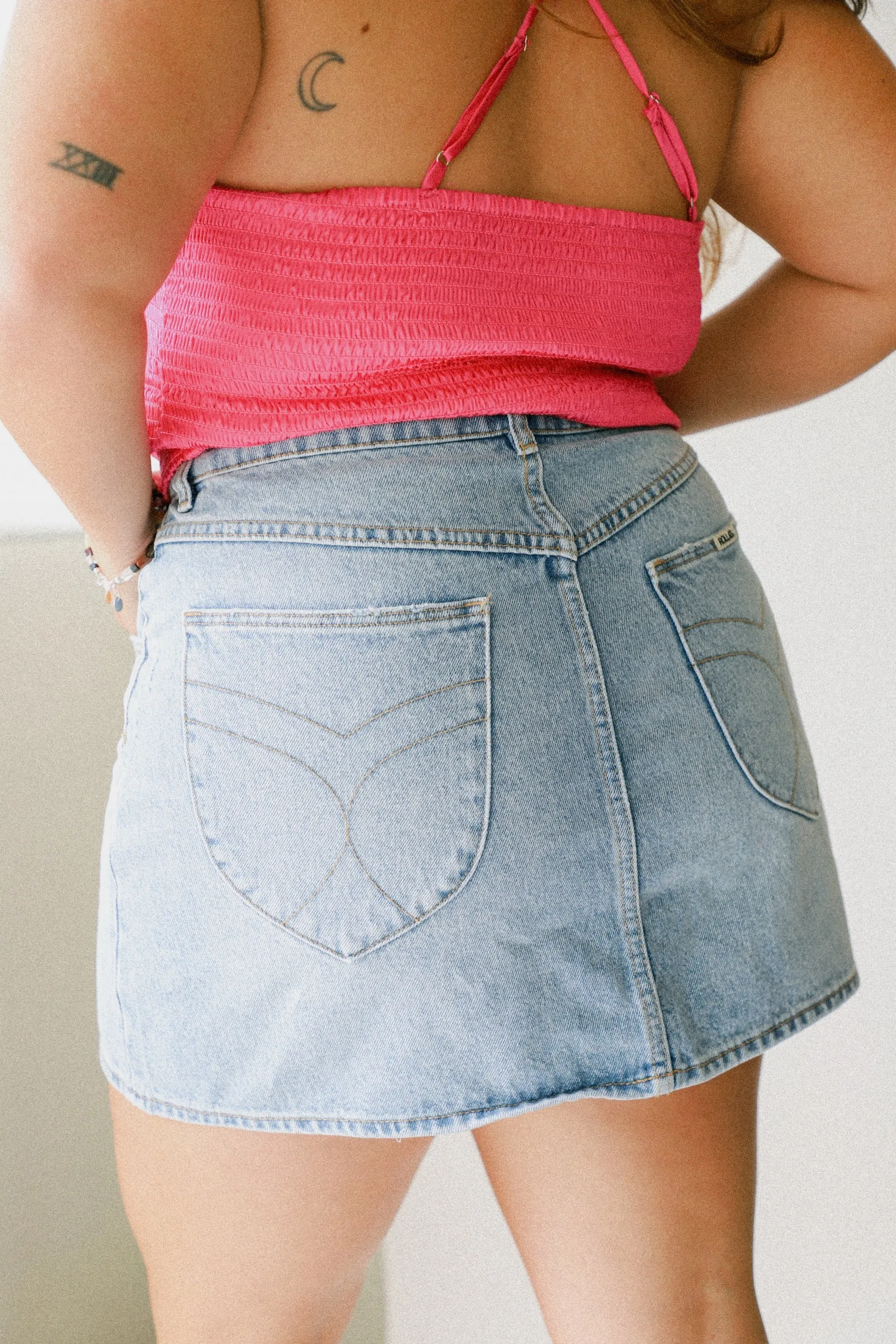 Vintage Blue Classic Mini Skirt