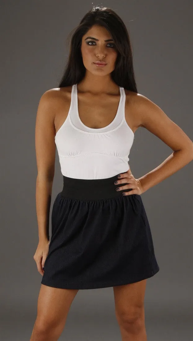 Vintage Havana Denim Skirt in Navy