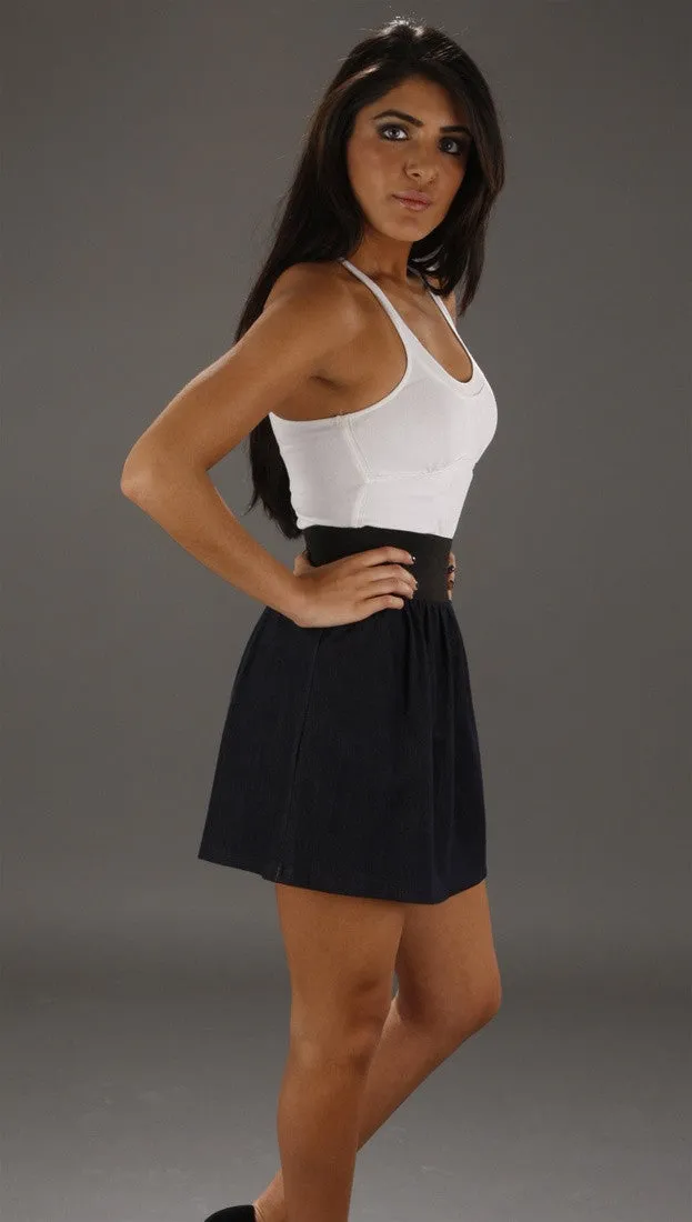 Vintage Havana Denim Skirt in Navy