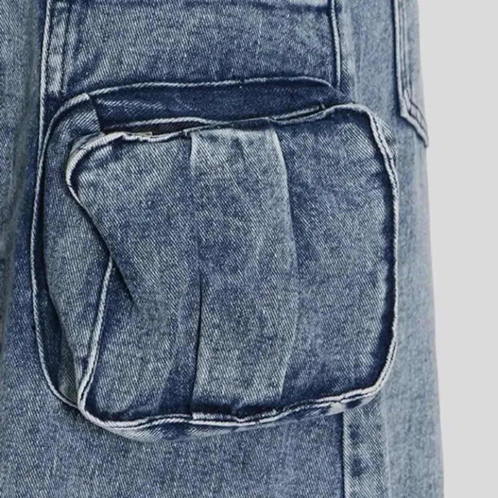 Vintage long women's denim skirt