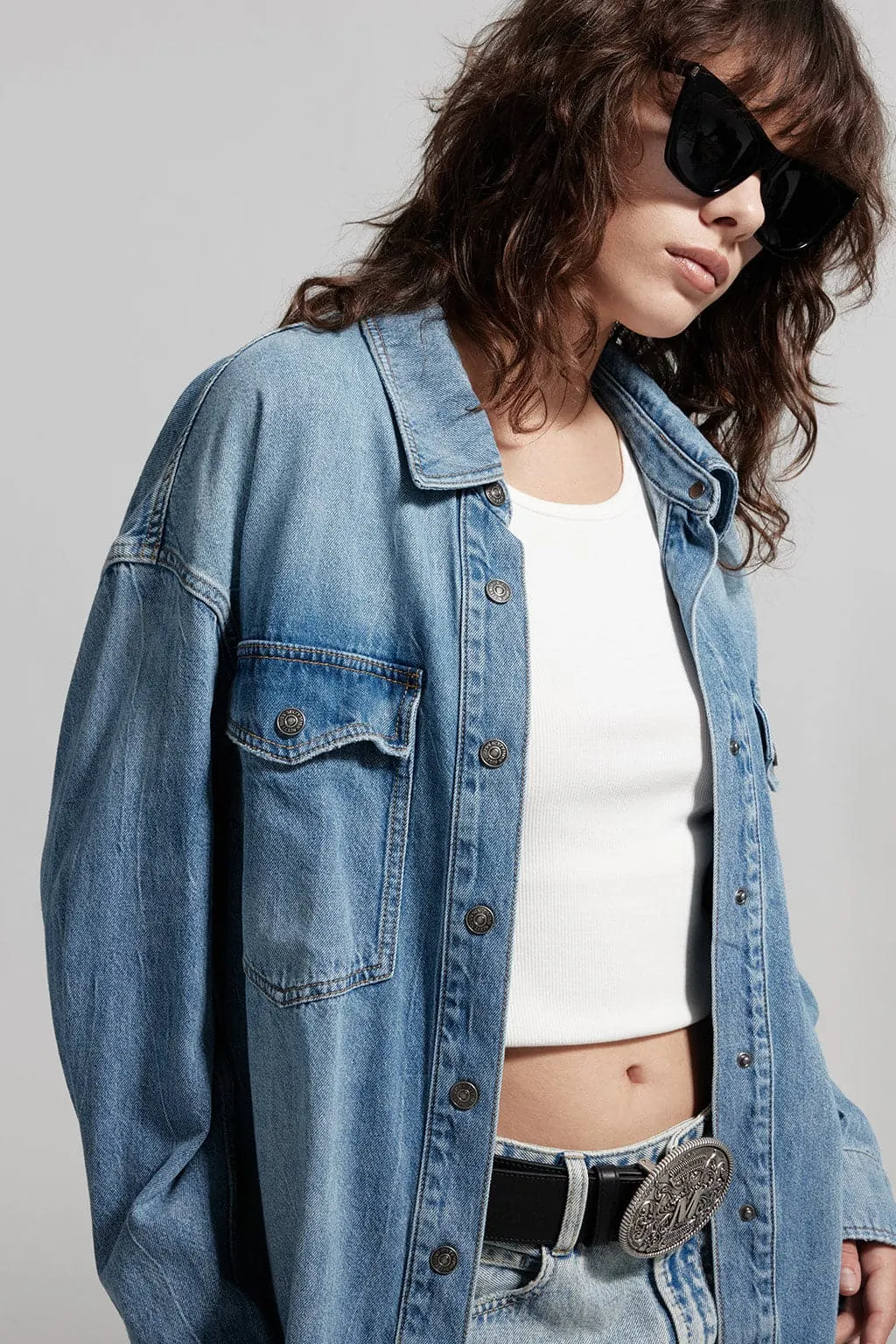 Vintage Single Breasted Denim Shirt