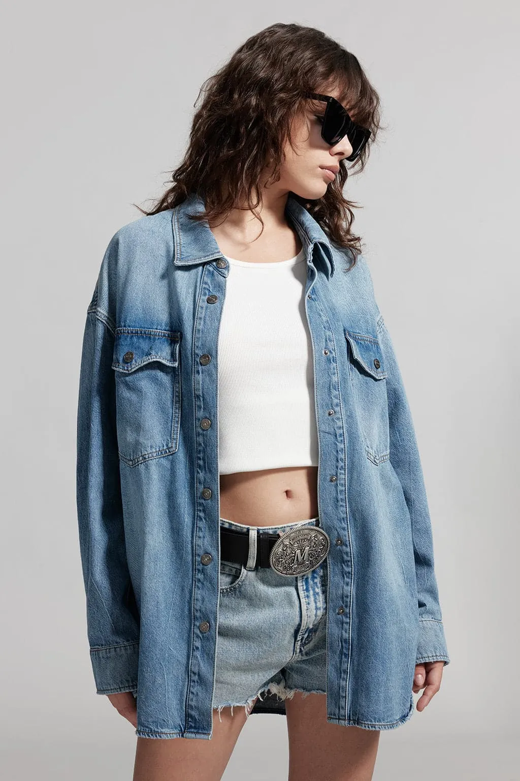 Vintage Single Breasted Denim Shirt