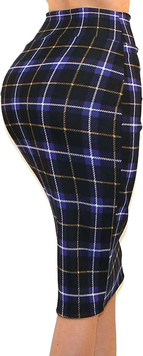 Vivicastle Women's USA High Waist Band Bodycon Career Office Midi Pencil Skirt