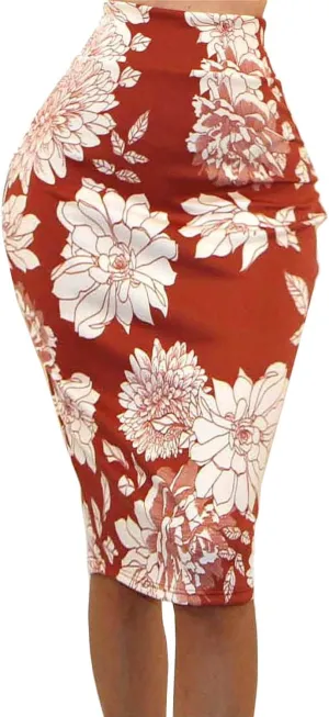 Vivicastle Women's USA High Waist Band Bodycon Career Office Midi Pencil Skirt