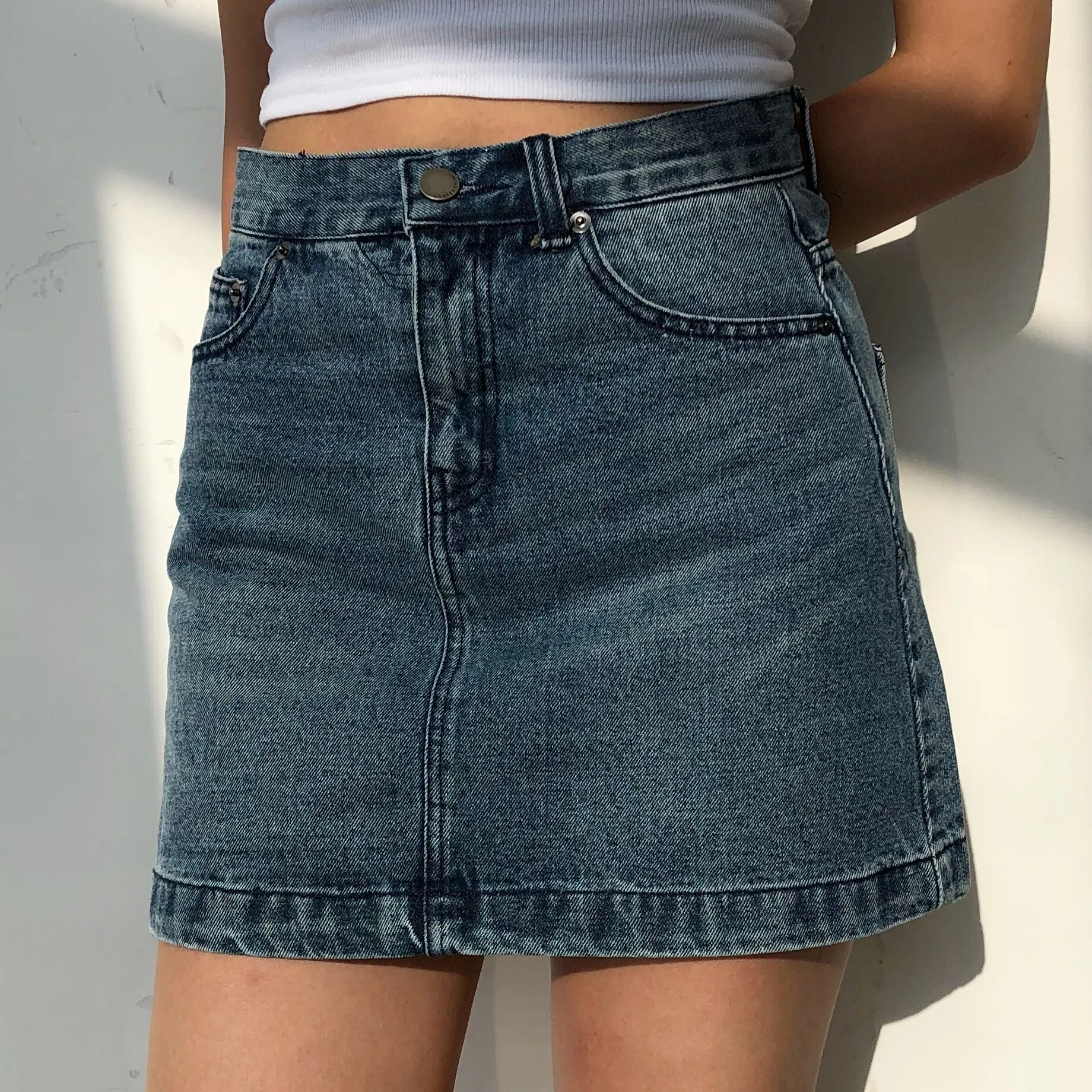 Wenkouban - Vintage Denim Skirt