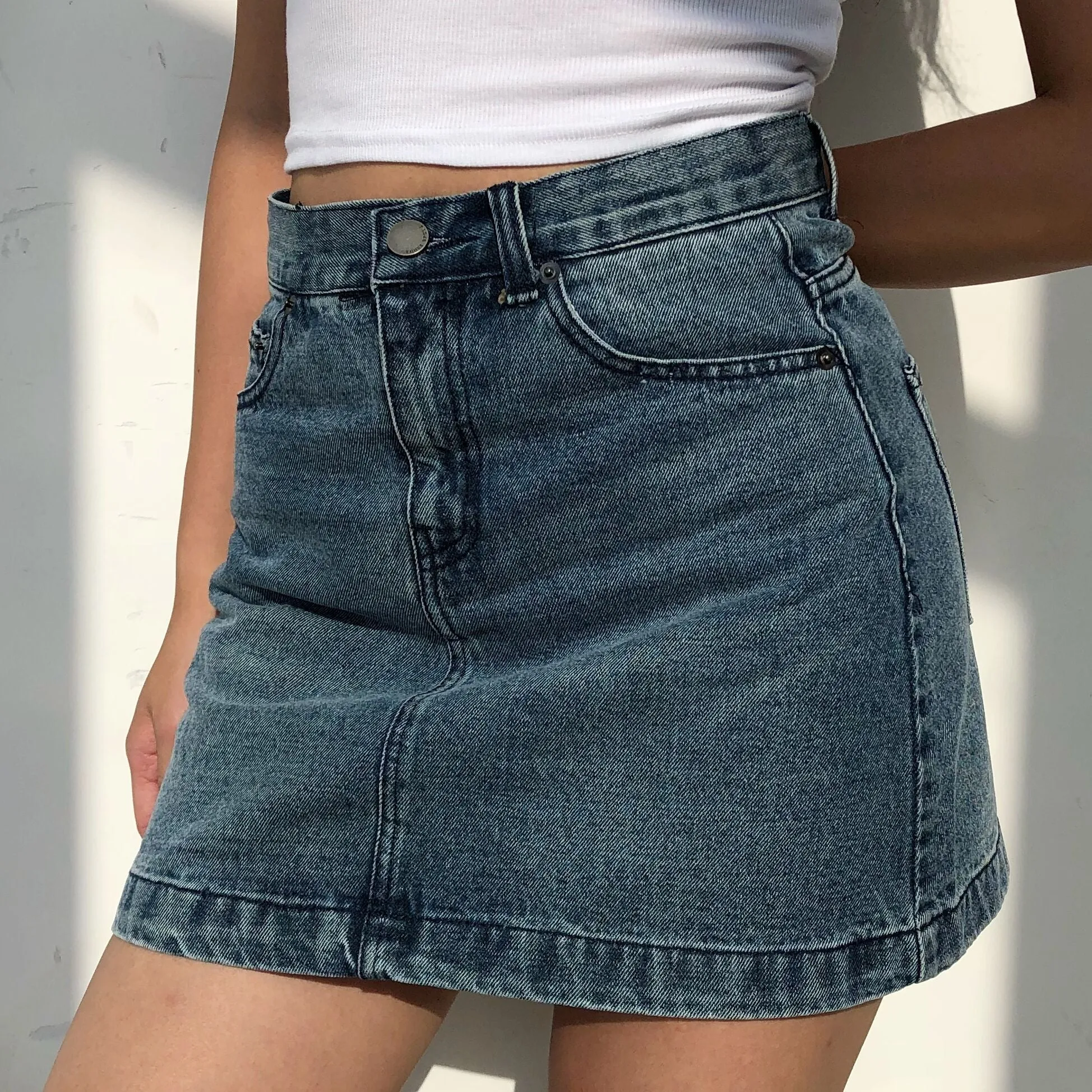 Wenkouban - Vintage Denim Skirt