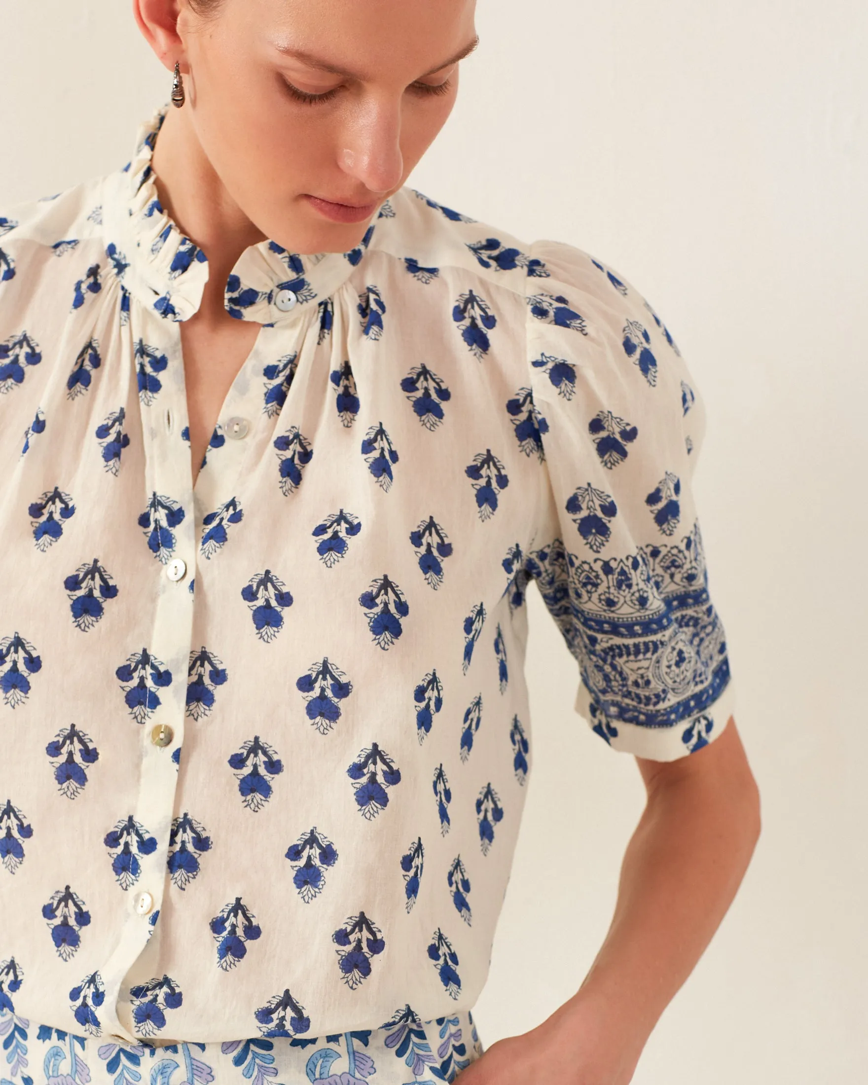 Winnie Indigo Bhutti Shirt