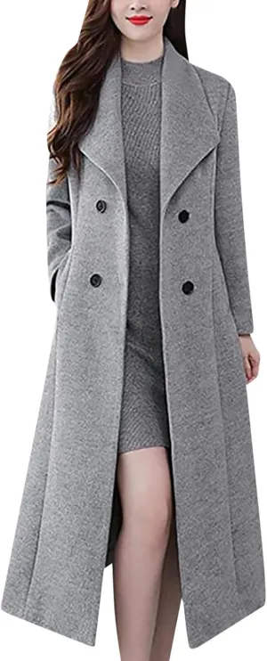 Woolen Jacket Fall And Winter Fashion Long Coat Fall Wool Peacoat Shawl Collar Trench Hooded Jacket for