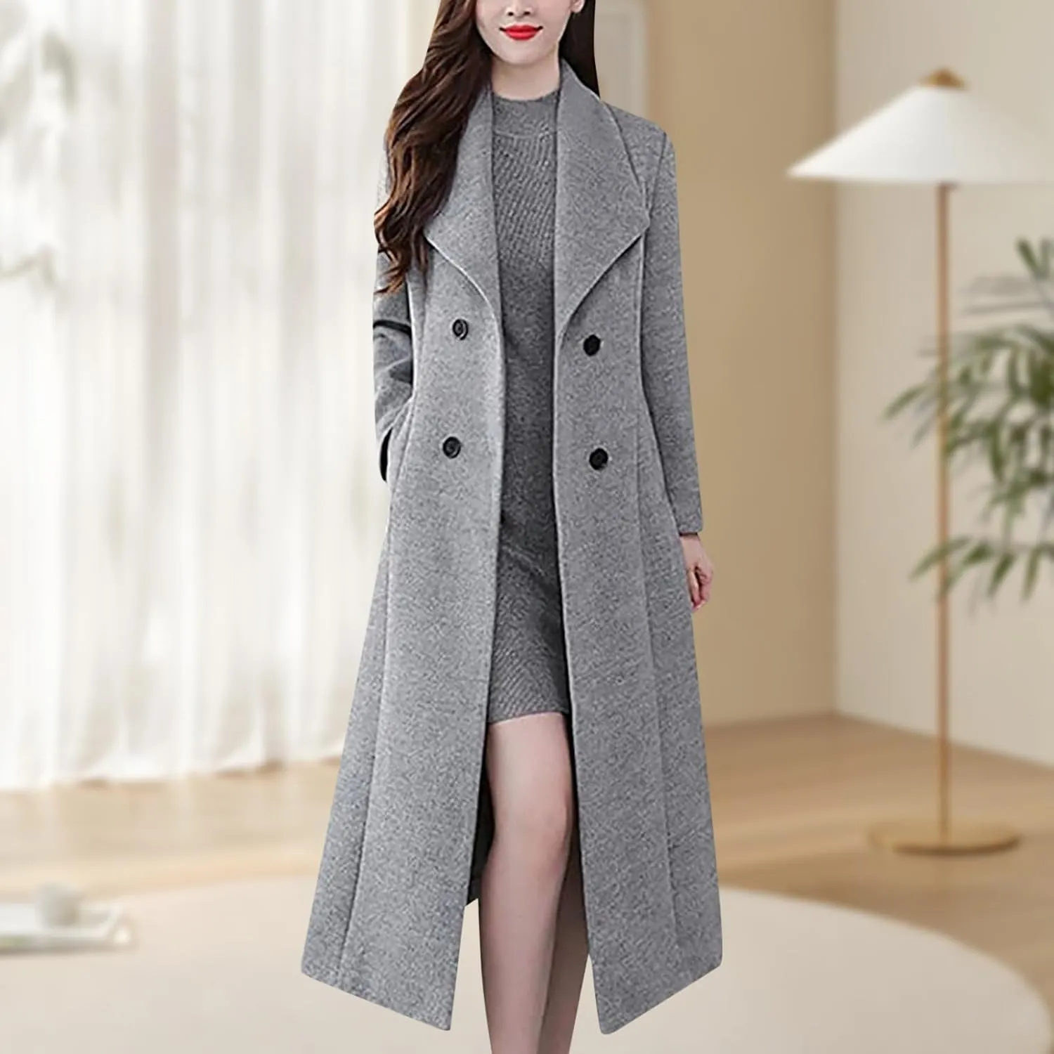 Woolen Jacket Fall And Winter Fashion Long Coat Fall Wool Peacoat Shawl Collar Trench Hooded Jacket for